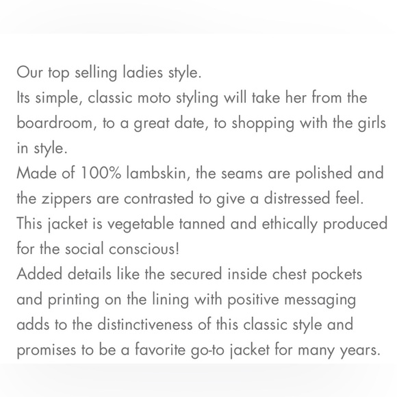 Mauritius tan vegetable tanned ethically produced lambskin leather jacket - Picture 11 of 12